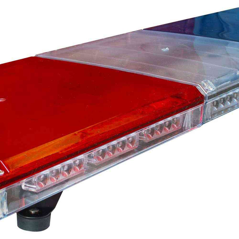 Baliza apernada LED de color rojo-azul, 20 modos de iluminación, longitud de 1,20 metros con Conexión a 12v