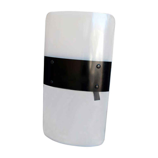 Escudo antidisturbios, Material de policarbonato transparente tipo Bayer con orientación para zurdos o diestros, altura 90cm