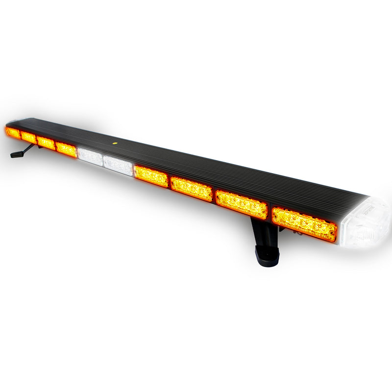 Baliza apernada LED de color ámbar-blanca, 22 modos de iluminación, longitud de 1,20 metros con Conexión a 12v
