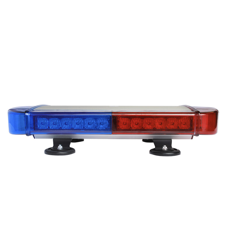 Baliza magnética color rojo-azul de 40 cm, 7 modos de iluminación, estroboscópica, giratoria, entre otros. Conexión a 12 y 24v
