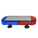 Baliza magnética color rojo-azul de 40 cm, 7 modos de iluminación, estroboscópica, giratoria, entre otros. Conexión a 12 y 24v