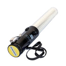 Bastón Luminoso Recargable, Bicolor Rojo y Verde, mide 27 cm, Rango de visualización de 1 km, incluye Cargador a 220V