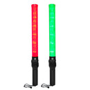 Bastón Luminoso Recargable, Bicolor Rojo y Verde, mide 54 cm, Rango de visualización de 1 km, incluye Cargador a 220V