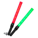 Bastón Luminoso Recargable, Bicolor Rojo y Verde, mide 54 cm, Rango de visualización de 1 km, incluye Cargadores a 220V y 12V