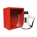 Caja metálica roja para emergencia con megáfono CT1003, indispensable para mantener accesorios de emergencia al mejor alcance