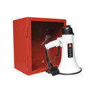 Caja metálica roja para emergencia con megáfono CT1006, indispensable para mantener accesorios de emergencia al mejor alcance