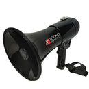 Megáfono de 35w, Recargable, Rango de alcance 600 metros, con sirena y micrófono. Incluye cargador a 220V.