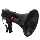 Megáfono de 50w, Recargable, Rango de alcance 800 mts, con sirena, micrófono, conexión USB y AUX. Incluye cargador 220V y 12V