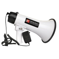 Megáfono Sogno 30W Recargable Rango 500m con Puerto USB