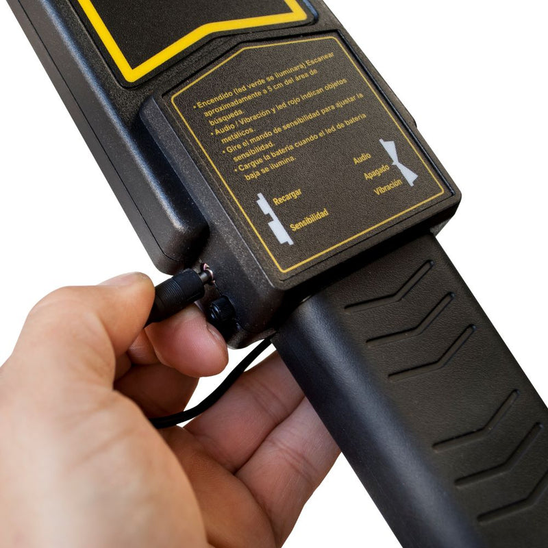Detector de metales, marca Sogno con dos modos de detección, vibración y sonido con botón de eliminación de interferencia