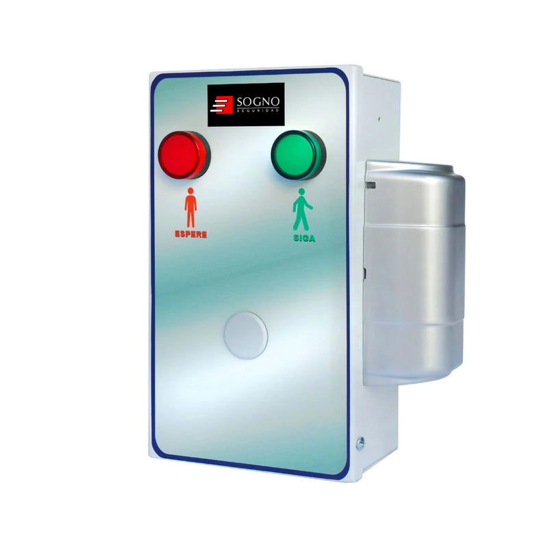 Semáforo de Control Aleatorio Sin Contacto, Conexión a 220V, Cuenta con un sensor de movimiento, Distancia máxima de 2 metros