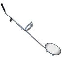 Espejo de inspección vehicular con ruedas y linterna, Material de acero inoxidable con agarre de goma y cristal convexo 35cm