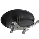 Espejo de inspección vehicular con ruedas y linterna, Material de acero inoxidable con agarre de goma y cristal convexo 35cm