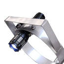 Espejo de inspección vehicular con ruedas y linterna, Material de acero inoxidable con agarre de goma y cristal convexo 35cm