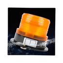 Baliza cilíndrica de color ámbar para acceso vehicular, PVC de alta resistencia, Conexión a 220v, Iluminación estroboscópica