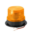 Baliza cilíndrica de color ámbar para acceso vehicular, PVC de alta resistencia, Conexión a 220v, Iluminación estroboscópica