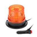 Baliza cilíndrica con base magnética de color ámbar, 2 modos de iluminación, estroboscópica y giratoria, Conexión a 12v 