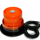 Baliza cilíndrica con base magnética de color ámbar, 2 modos de iluminación, estroboscópica y giratoria, Conexión a 12v 