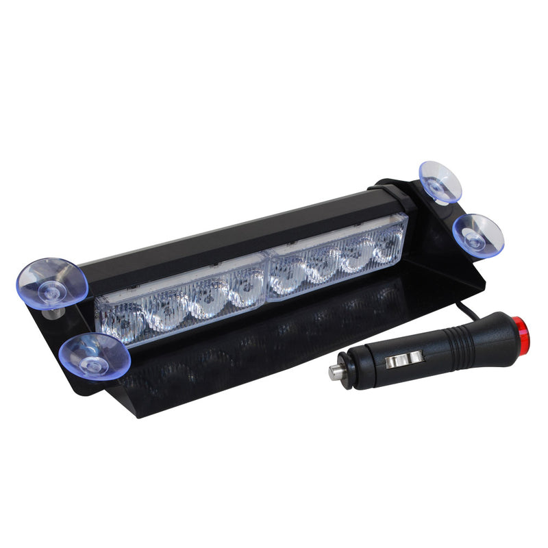 Baliza LED para Parabrisas de color rojo-azul, 3 de modos de iluminación, estroboscópica, fija y alternativa, Conexion a 12v