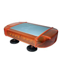 Baliza magnética color ámbar de 33 cm, 10 modos de iluminación, estroboscópica, giratoria, entre otros. Conexión a 12v