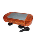 Baliza magnética color ámbar de 33 cm, 10 modos de iluminación, estroboscópica, giratoria, entre otros. Conexión a 12v