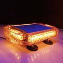 Baliza magnética color ámbar de 33 cm, 10 modos de iluminación, estroboscópica, giratoria, entre otros. Conexión a 12v