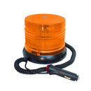 Baliza cilíndrica con base magnética de color ámbar, 2 modos de iluminación, estroboscópica y giratoria, Conexión a 12v