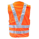 Chaleco Reflectante de Color Naranja con Luces LED, A pilas, Rango de visualización de 500 metros 