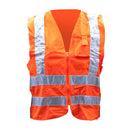 Chaleco Reflectante de Color Naranja con Luces LED, A pilas, Rango de visualización de 500 metros 