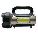 Foco LED Recargable con Panel Solar, Rango de Alcance de 300 metros con 2 modos de enfoque, lateral y frontal