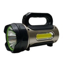 Foco LED Recargable con Panel Solar, Rango de Alcance de 300 metros con 2 modos de enfoque, lateral y frontal