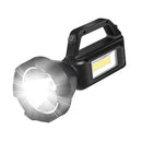 Foco LED Recargable con Puerto USB, Rango de alcance de 150 metros con 2 modos de enfoque, lateral y frontal