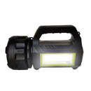 Foco LED Recargable con Panel Solar, Rango de Alcance de 300 metros con 2 modos de enfoque, lateral y frontal