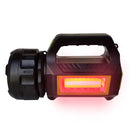 Foco LED Recargable con Panel Solar, Rango de Alcance de 300 metros con 2 modos de enfoque, lateral y frontal