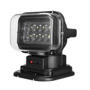 Foco LED Busca Camino, Conexión a 12v de 5000 lúmenes, Rango de alcance de 300 metros y base imantada 