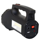 Foco LED Recargable, Rango de alcance de 300 metros con 2 modos de enfoque, lateral y frontal