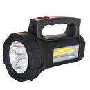 Foco LED Recargable, Rango de alcance de 300 metros con 2 modos de enfoque, lateral y frontal