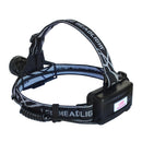 Linterna de Cintillo con 1 LED, Recargable, Rango de alcance de 100 metros con 3 modos de iluminación 