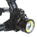 Linterna de Cintillo con 1 LED, Recargable, Rango de alcance de 100 metros con 3 modos de iluminación