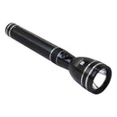 Linterna LED Recargable de 20 cm, Rango de alcance de 150 metros con cargador a 220v y 12v