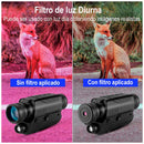 Monocular de visión nocturna, Magnificación de 5x, Rango de alcance de 140 metros, permite realizar grabaciones