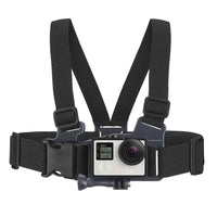 Arnés para cámara tipo Gopro, Material de nylon con hebilla de policarbonato con cintas que se pueden ajustar