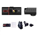 Cámara Dual para Registro Vehicular con Rotación Y resolución de vídeo de 720 píxeles, soporte de auto y memoria 32GB 